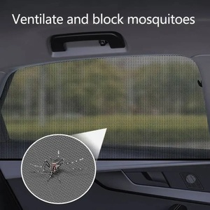 Paquete de 2 Parasoles <span class=keywords><strong>para</strong></span> Auto y SUV, Cortinas de Malla Transpirable y Elástica, Parasol <span class=keywords><strong>para</strong></span> Ventana Lateral Trasera del Auto - Product Image 3
