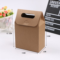 Boîtes en papier Kraft blanches pliables portables pour petits cadeaux pour parfum bijoux Macaron gâteau bonbons Snack ou autres articles