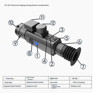 Dispositivo de Visión Nocturna Térmica OWLSHINE para Exteriores, Visor Infrarrojo con Retícula, Telémetro, Zoom Óptico 10x-20x, Visión Térmica de 120° de Ángulo Amplio - Product Image 2