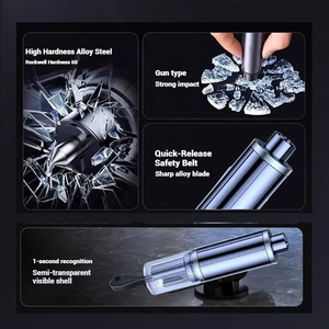 ค้อนนิรภัยสำหรับรถยนต์เครื่องมือหลบหนีฉุกเฉินที่ตัดเข็มขัดนิรภัยในรถยนต์เครื่องตัดกระจกรถยนต์สิ่งประดิษฐ์ฉุกเฉินช่วยชีวิต - Product Image 4