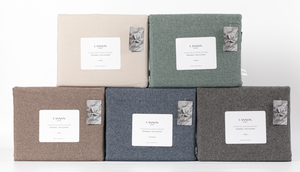 3-delig 150 gsm katoenen garengeverfde chambray Oxford dekbedovertrekset met 100% katoenen effen pigmentprint - Product Image 6