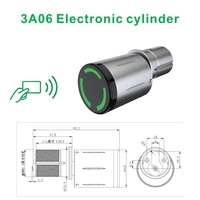 Serrure de cylindre intelligente JIXIN, système de sécurité sans clé, NFC, IC, RFID, application Tuya TTlock, déverrouillage, ANSI Grade 1, étanche LP65, 60 mm