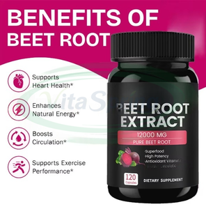 VitaSpring OEM Cápsulas De Raiz De Beterraba Orgânica Extrato De Raiz De Beterraba Vegan Cápsulas 8000mg Suplementos Herbais Cápsulas De Beterraba - Product Image 3