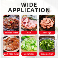 Trancheuse à viande industrielle automatique à haute efficacité en acier inoxydable pour l'usine de transformation de la viande 500 kg/h