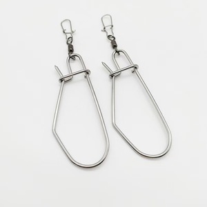 Hebilla en forma de pez de acero inoxidable con gancho giratorio para equipo de pesca, tamaño grande, número de pieza BX30100 - Product Image 1