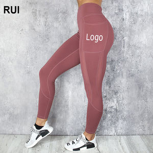 Ruiquwin กางเกงรัดรูปเอวสูงสำหรับผู้หญิงกางเกงเลกกิ้งเอวสูงผ้าเนื้อตาข่ายแบบเย็บปะติดสำหรับออกกำลังกายฟิตเนสโยคะ - Product Image 1