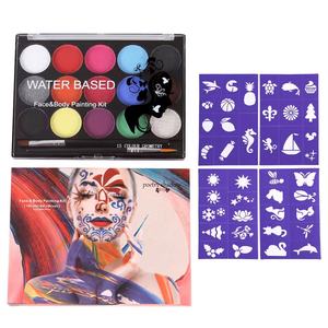 Kit di pittura per il viso di Halloween a 15 colori, trucco trendy opaco per <span class=keywords><strong>body</strong></span> art, set di colori a guazzo non tossici - Product Image 5