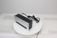Boîtier de connectivité de table, argenté, 2 prises standard allemandes, 2 USB-A, 1 Type-C, port réseau RJ45, HDMI