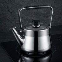Bouilloire à thé sifflante classique en acier inoxydable 1,5L/2L/3L, finition miroir poli, compatible induction pour faire bouillir l'eau