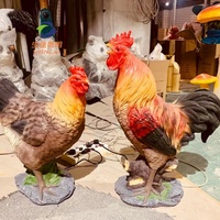 Hühner-Laterne IP65 Weihnachten Fiberglas Fernbedienung Leuchtende Skulptur Hühnerstatue Gartendekoration Landschaftslampe Tier