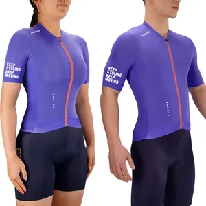 Darevie Wholesale Road Bike Jersey OEM Custom Logo Men Seamless Top Short Sleeve Cycling Clothing Cycling Jerseys Mens