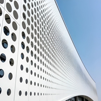 Panneau décoratif en aluminium découpé au laser pour façade extérieure moderne, parfait pour le revêtement des maisons, des écoles et des hôpitaux