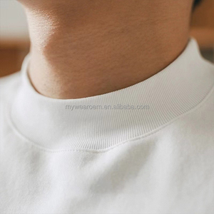 Camiseta de cuello alto con soporte, camisetas holgadas para hombre, venta al por mayor, diseño personalizado, Impresión de logotipo, haz tu propia ropa de marca - Product Image 2