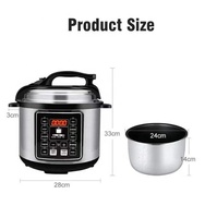 Autocuiseur Électrique Multifonctionnel Intelligent Silver Crest 2025 – Nouvelle Collection – 110V US, Acier Inoxydable, 5 Litres/6 Litres
