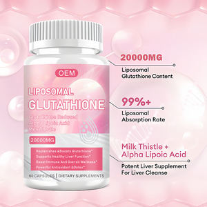 Липосомальная пищевая добавка глутатиона, 60 капсул, 20000 мг, антиоксидантный продукт для детоксикации здоровья - Product Image 3