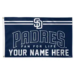 Drapeau de bannière intérieur extérieur personnalisé de bonne qualité San Diego Padres avec œillets pour accrocher