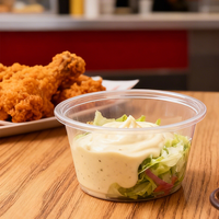 Gobelets en plastique jetables de qualité alimentaire personnalisés pour la sauce, pour les restaurants de poulet frit, la restauration