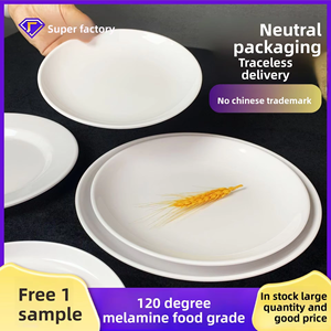 Assiettes en mélamine blanches de 6 pouces, assiettes plates, assiettes à <span class=keywords><strong>dessert</strong></span>, assiettes d'accompagnement, <span class=keywords><strong>service</strong></span> hôtelier, assiettes rondes incassables et durables - Product Image 2