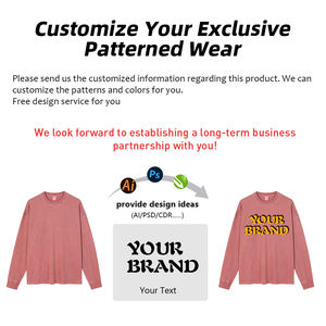 Camisetas de Manga Larga para Hombre, Estilo 2026, Cuello Redondo, Personalizadas, Vintage, Lavadas al Ácido, 310GSM, Peso Pesado - Product Image 4