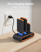 Station de charge portable 10000mAh Li-Polymère 15W, multi-entrées/sorties, avec câble USB-C, Power Bank pour les déplacements