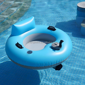 Bouée de piscine ronde gonflable en PVC avec une hélice, 110 cm, épaisseur 0,35 mm, pour adultes, utilisation en piscine et à la plage en été - Product Image 6