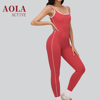 En gros Combinaison de sport et de yoga dos nu, effet push-up, à bretelles halter, en Spandex/Nylon, écologique, grande taille, séchage rapide, style legging
