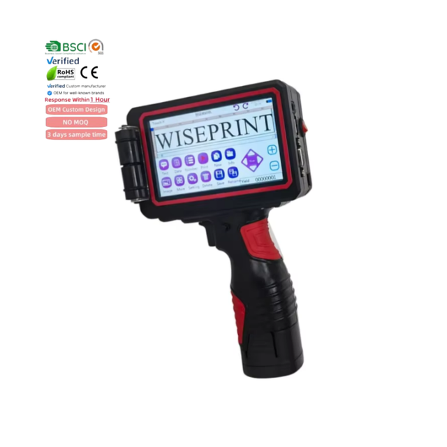 WISEPRINT TIJ Simple Interface Double Head Battery Powered 600dpi Multifunction Portable HP-WP500 Handheld Inkjet Printer