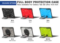 Étui de protection pivotant pour tablette Samsung S8 Ultra X900