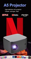 Proyector de Películas de Tiro Corto Full HD 1080P, Certificado por Netflix, 5G, Cine en Casa, Televisor 3D Inteligente, Proyector de Video para Exteriores