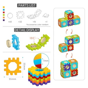 Samtoy Preschool 108PCS DIY <strong>Block</strong> House Assembly Toys <strong>Waffle</strong> <strong>Blocks</strong> Puzzle Play Stem Interlocking Building <strong>Blocks</strong> for Kids - Product Image 5