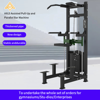Machine de musculation commerciale à charges guidées pour tractions assistées et barres parallèles en acier