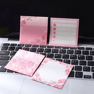 HengXin Transparent <b>Sticky</b> <b>Note</b> Sakura Memo Pad School Supplies Notepad for Annotation Shining Stationery - Product Image 3