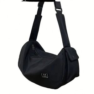 Sac bandoulière hobo imperméable en nylon, grande capacité, décontracté, style dumpling, pour femmes et hommes - Product Image 1