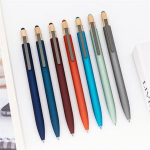 Promotional Gel Pen with Touch Stylus for Smartphones Bamboo Pen Environmentally Friendly Press-type <b>Neutral</b> Pen - Product Image 2