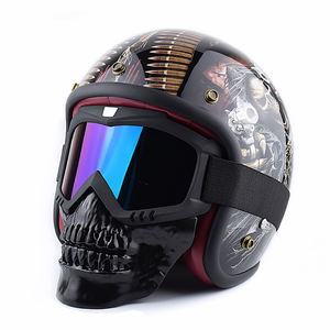 <span class=keywords><strong>Masque</strong></span> facial de moto <span class=keywords><strong>vintage</strong></span> Crânes Casque de <span class=keywords><strong>Motocross</strong></span> Lunettes <span class=keywords><strong>Masque</strong></span> facial Anti-UV Rétro Coupe-vent Casque ouvert Lunettes <span class=keywords><strong>Masque</strong></span> - Product Image 2