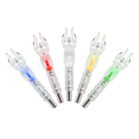 Encoches éclairées pour tir à l'arc de haute qualité 5.2mm/6.2mm/7.6mm .204/.246 encoches éclairées pour les arbres de flèche de tir de chasse
