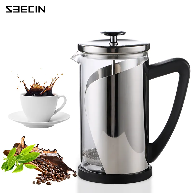 Factory Hot sale Stainless Steel and Borosilicate Glass Coffee Maker French Press Pot