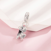 Breloques en argent pour bracelet, motif mariés, baiser garçon-fille, compatibles avec les bracelets originaux, bijoux de mariage Berluque