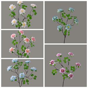 Fleurs artificielles INS Lotus Dew <span class=keywords><strong>Hibiscus</strong></span> pour la décoration de la maison, bouquets de mariage, murs de fleurs roses, décorations extérieures pour hôtels - Product Image 3