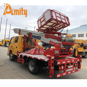 Plate-forme aérienne junior 6*4 d'occasion à l'exportation avec châssis JMC Siège à deux rangées 32m Échelle télescopique Chariot élévateur pour House <span class=keywords><strong>Movin</strong></span> - Product Image 5