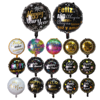 Ballon en aluminium rond Joyeux Nouvel An, Feliz Ano Nuevo en espagnol, pour les fournitures de fête du réveillon du Nouvel An, certifié ISO 9001