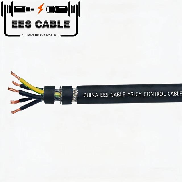 300/500V YSLCY Low Voltage VDE for Tinned Copper Wire Braid (TCWB) PVC Sheathed Control Cable G/Y Earth for Industrial Use