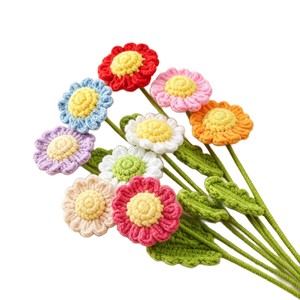 Fleur artificielle en laine faite à la main, bouquet de petites marguerites et de camomilles à tige unique, marguerites artificielles prêtes à offrir pour la Fête des Enseignants - Product Image 5