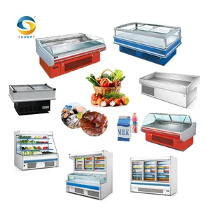 Supermarket Display Cabinet Showcase Refrigeration Equipment Supermarket Refrigerator And Freezer Price