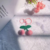 Porte-clés Amigurumi fait main en crochet, breloque mignonne pour sac, porte-clés de voiture, pendentif de sac à main en forme de fruit, cadeau pour homme et femme