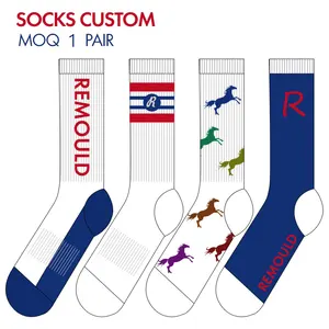 REMOULD Custom Made Cotton Crew Grip Socks Unisex Thick Professional Basketball Sports Socks Custom Logo