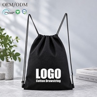 Sac à dos en coton avec cordon de serrage, logo personnalisé, sac à cordon réutilisable, sacs en coton, sacs cadeaux pour la gym, les voyages, le campus, vente en gros