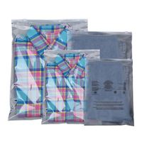 Vente en gros, emballage personnalisé, Logo imprimé, chemise, vêtements, fermeture à glissière transparente, fermeture à glissière en plastique, sacs de vêtements givrés