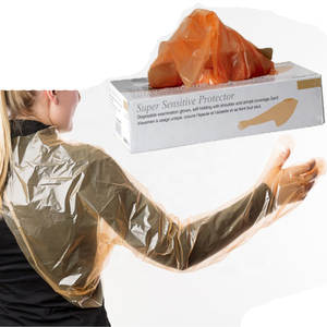 Vétérinaire <span class=keywords><strong>Semenax</strong></span> Volume Super Sensible Doux Jetable À Manches Longues En Plastique AI Plein Bras Gant pour Bovins - Product Image 6