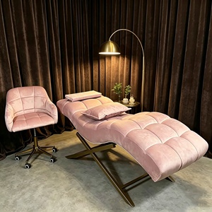 Cama de masaje de pestañas de lujo en forma de S, cama curva para extensiones de pestañas, silla de salón para esteticista - Product Image 2